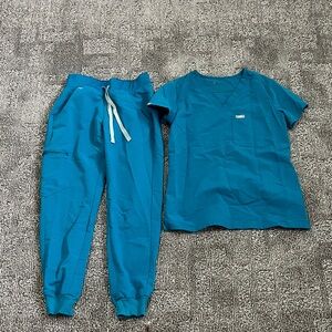 Figs Teal Scrub Set